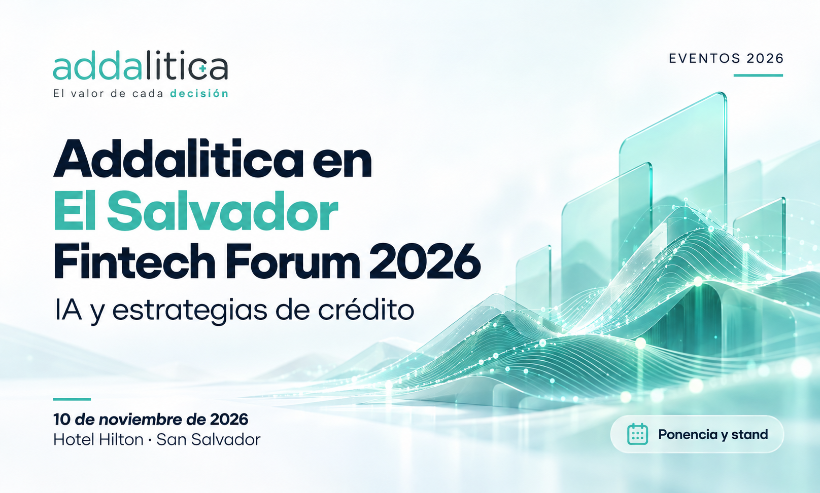Addalitica participará en El Salvador Fintech Forum 2026 con ponencia y